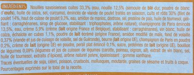 Pâtes Poulet champignons - Ingredients - fr