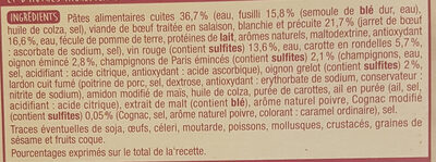 Bourguignon et ses pâtes - Ingredients - fr