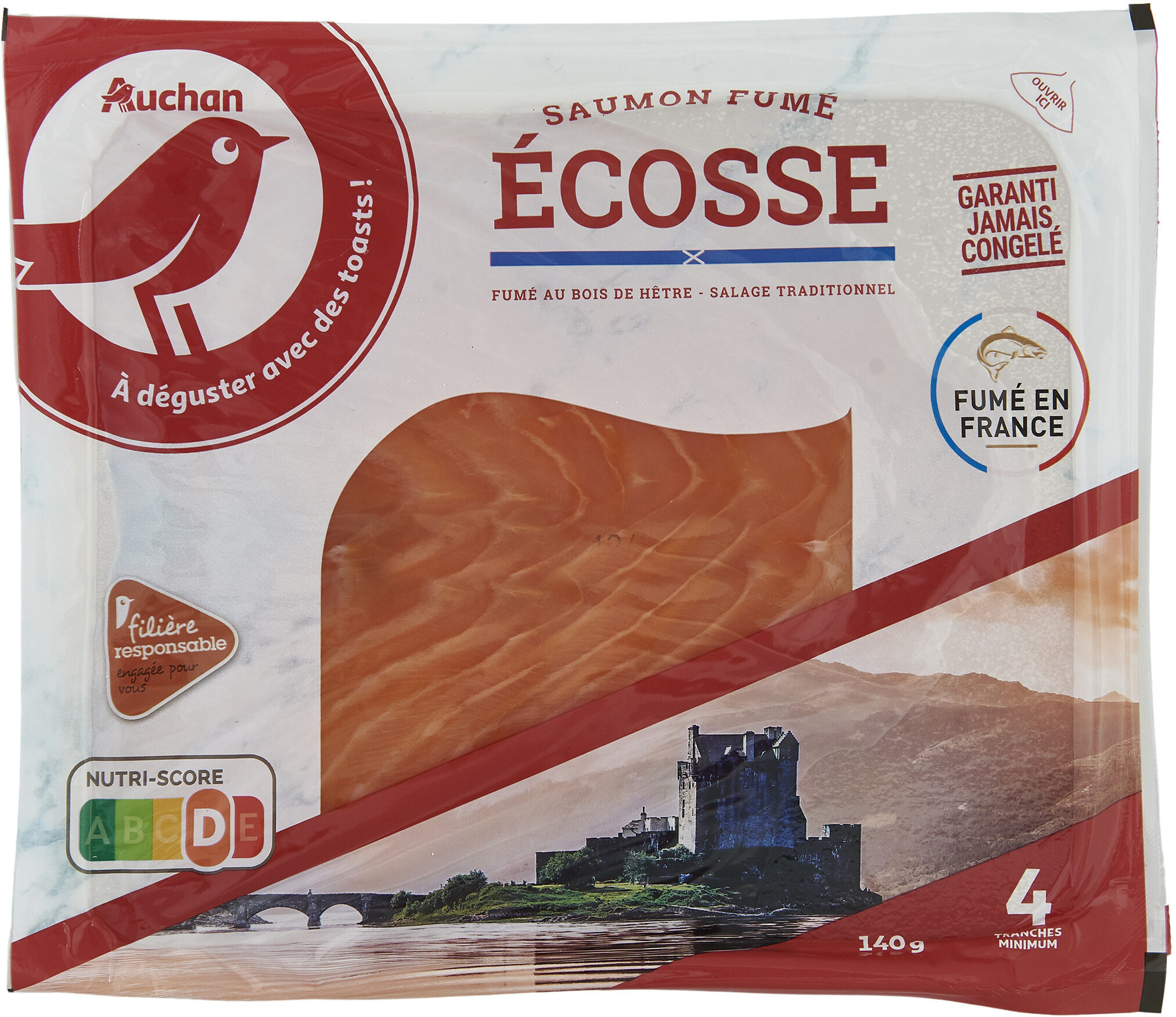 saumon fumé Ecosse fumé au bois de hêtre – salage traditionnel - Product - fr