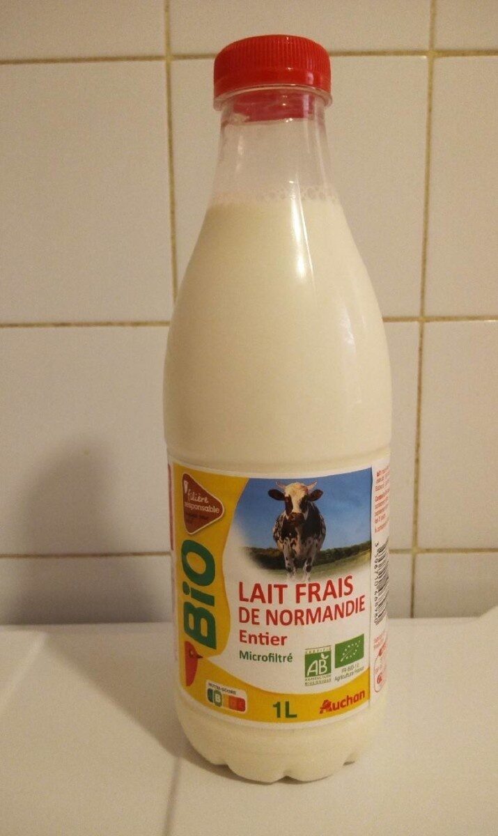 Bio lait frais de Normandie Entier Microfiltré issu de l'agriculture biologique - Ingrédients