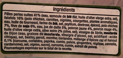 Falafel et pâtes perles - Ingredients - fr