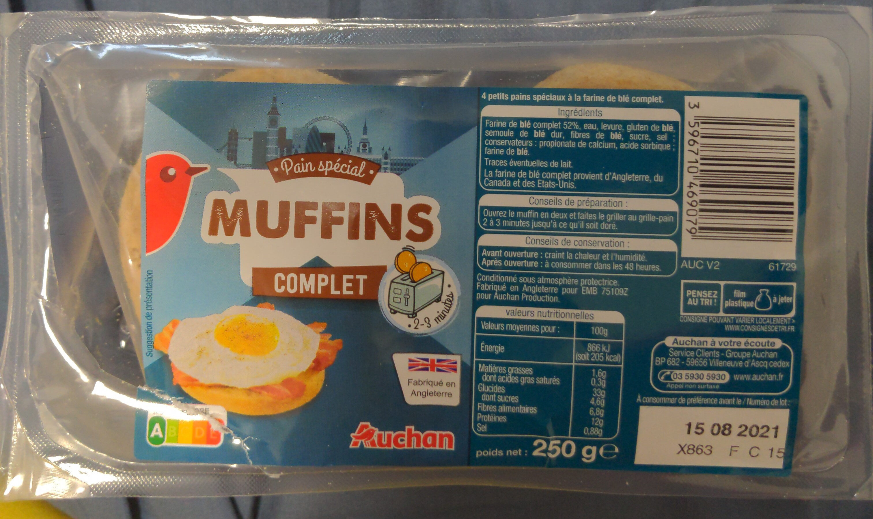 Muffins au blé complet - Producto - fr