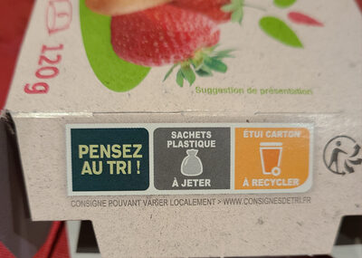 Barquettes à la fraise bio - Recycling instructions and/or packaging information - fr
