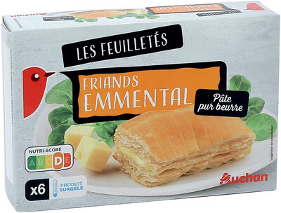 6 Feuilletés Friands Emmental pâte pur beurre - Produit