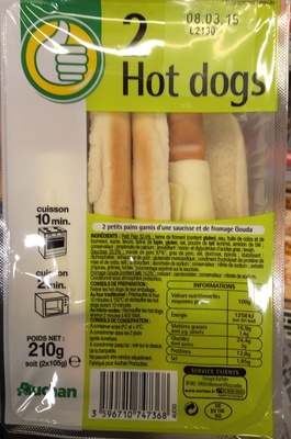2 hots dogs - Product - fr