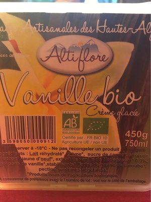 Vanille bio - Nutrition facts - fr