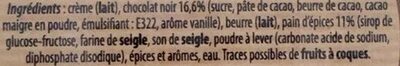 La fondue de chocolat et ses eclats de pain d’épices - Ingredients - fr