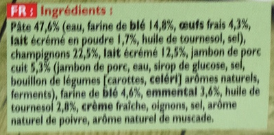 6 Crêpes Roulées Jambon, Fromage & Champignons - Ingredients - fr