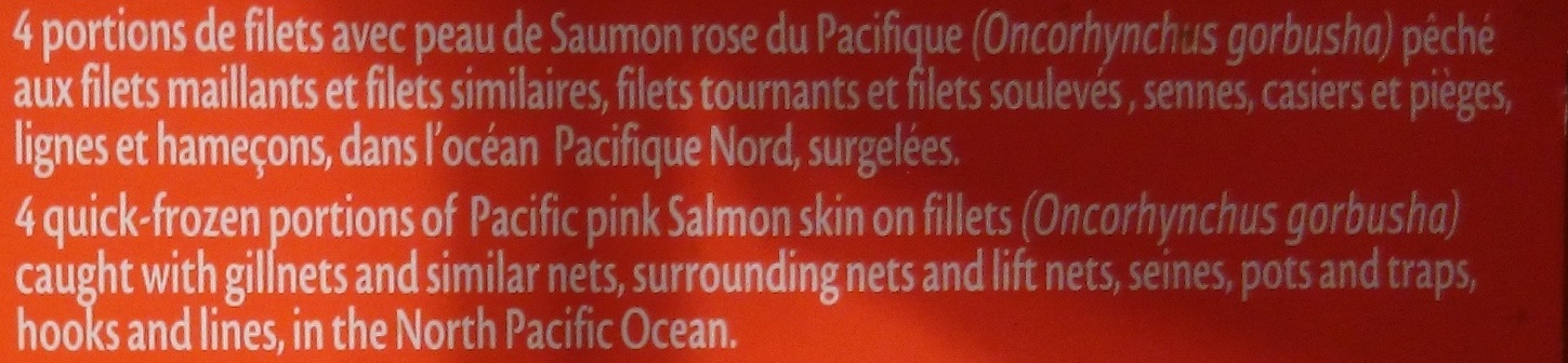Filets de Saumon Rose du Pacifique - Ingredients - fr