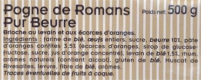 Pogne de Romans - Ingredients - fr