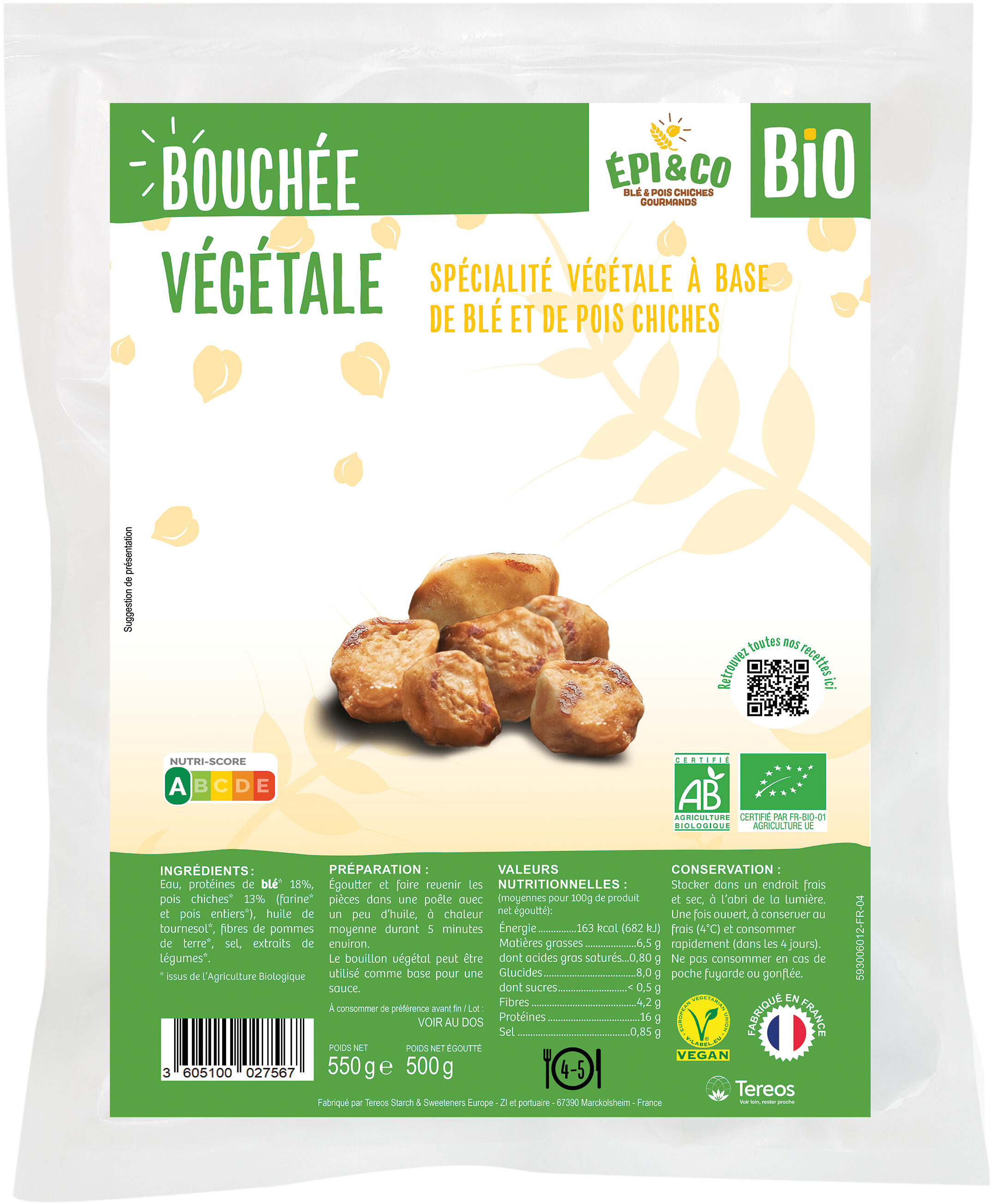 Bouchée Végétale Bio - Recycling instructions and/or packaging information - fr