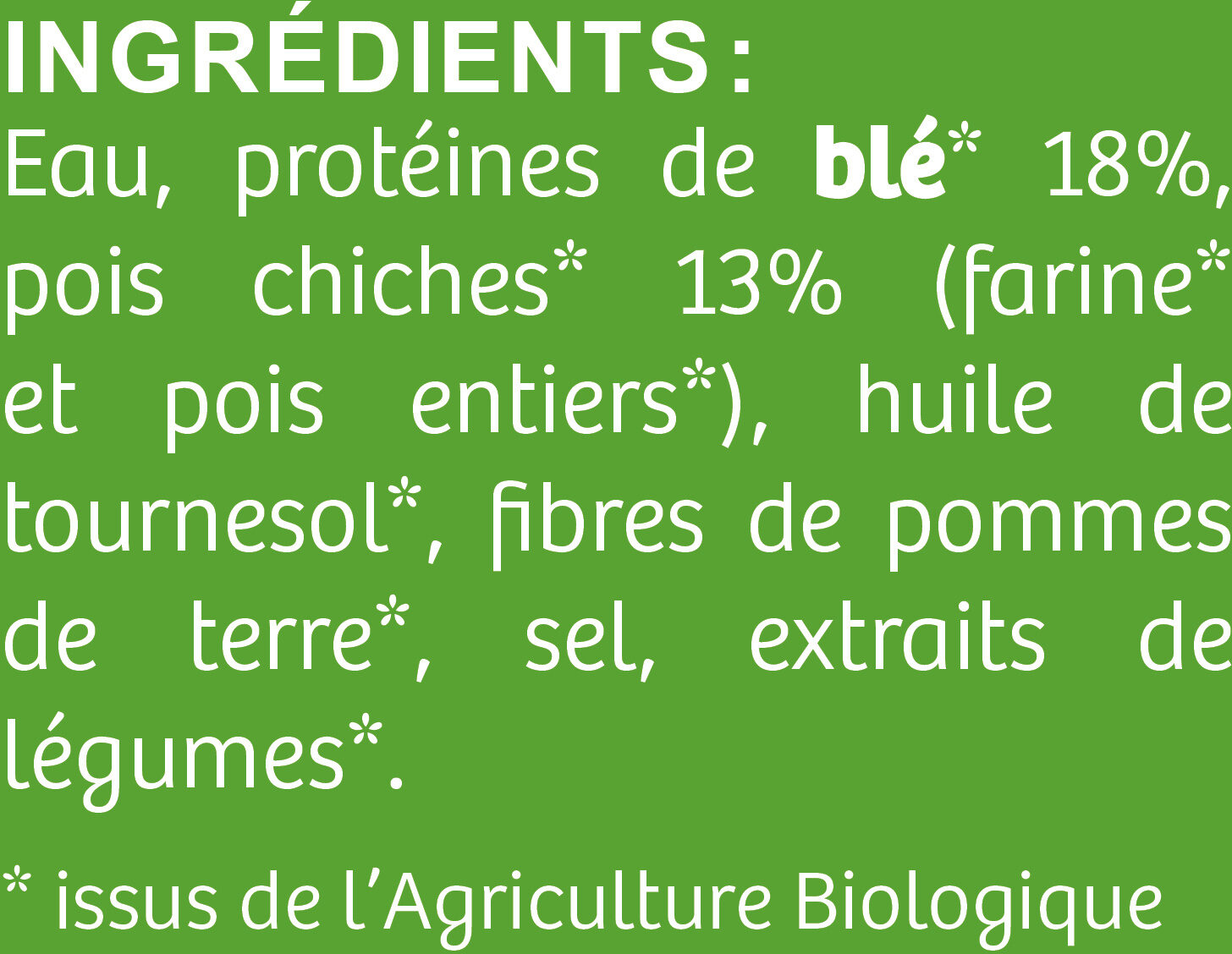 Sauté Végétal Bio - Ingredients - fr