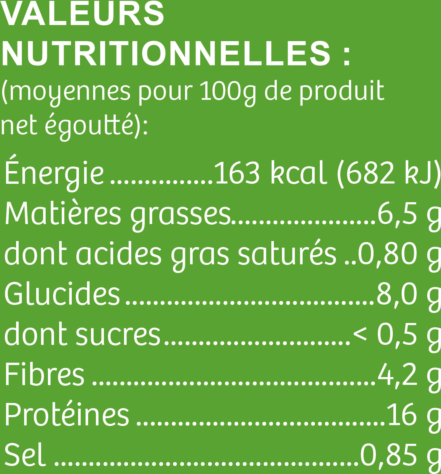 Sauté Végétal Bio - Nutrition facts - fr