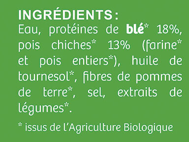 Emincé Végétal Bio - Ingredients - fr