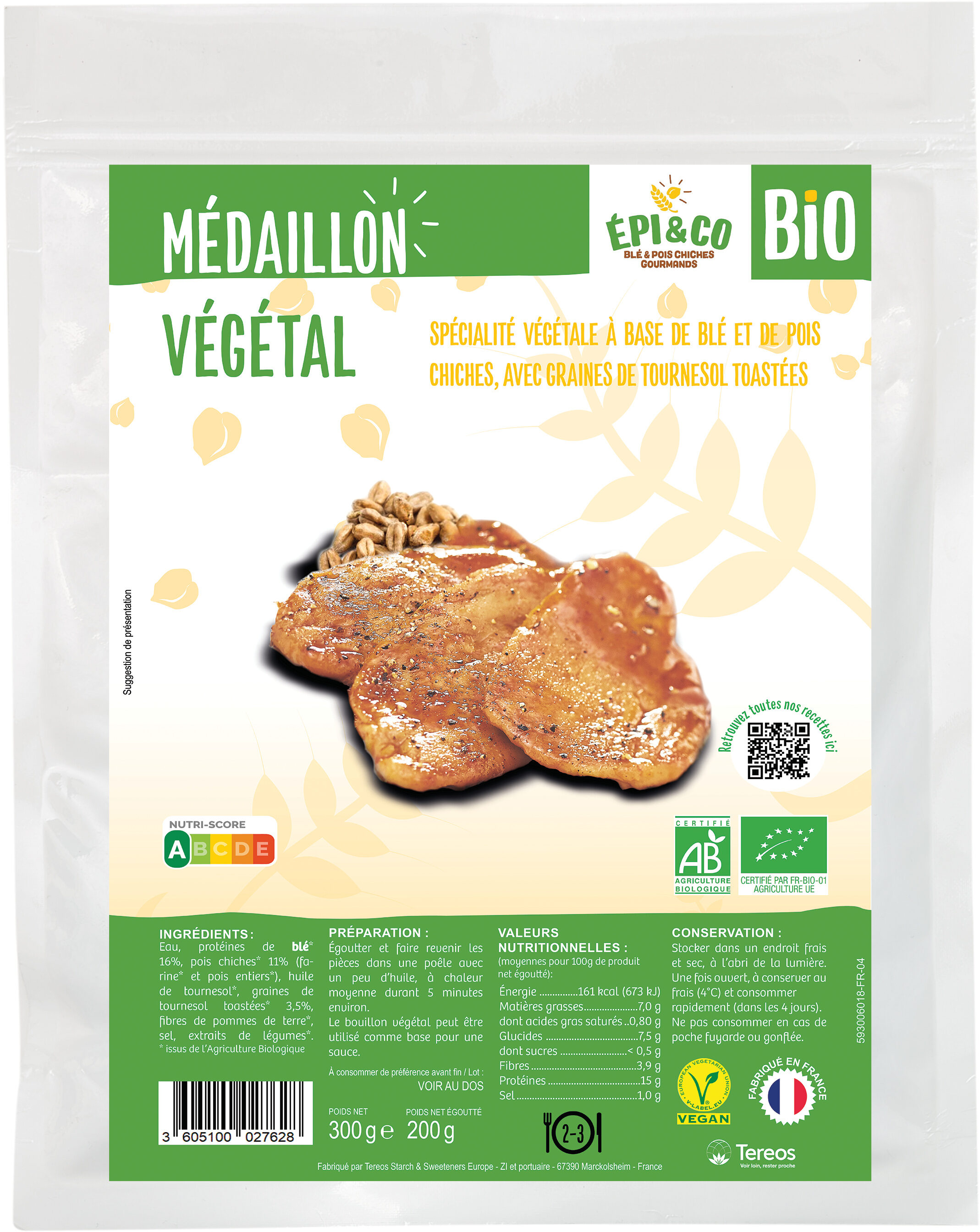 Médaillon Végétal Bio - Product - fr