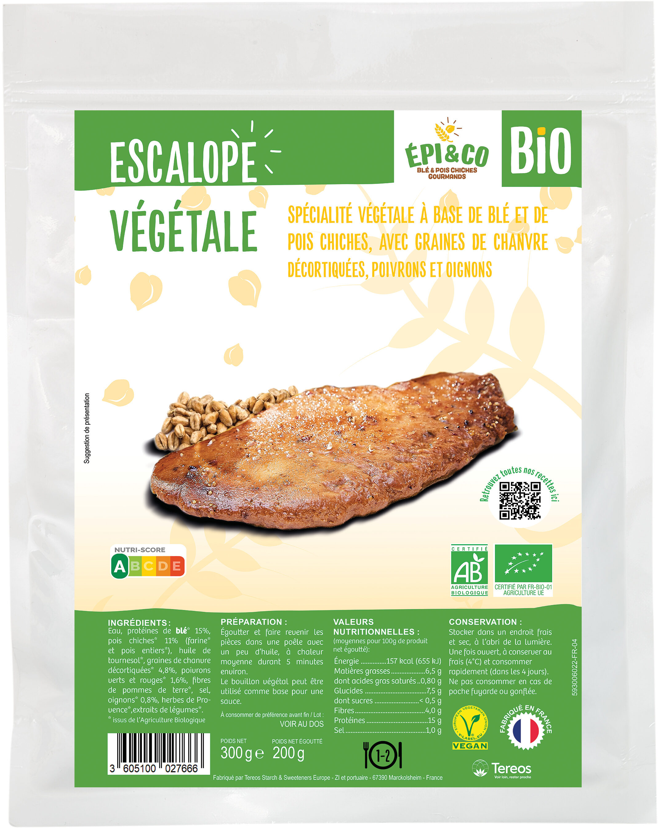 Escalope Végétale Bio - Recycling instructions and/or packaging information - fr