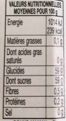 Marmelade Citrons - Nutrition facts - fr