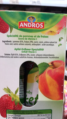 Les Compotes Pocket Apfel/Erdbeere - Ingredients - fr