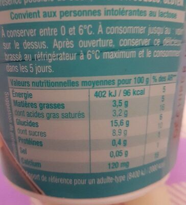 Gourmand végétal au lait de coco - Voedingswaarden - fr