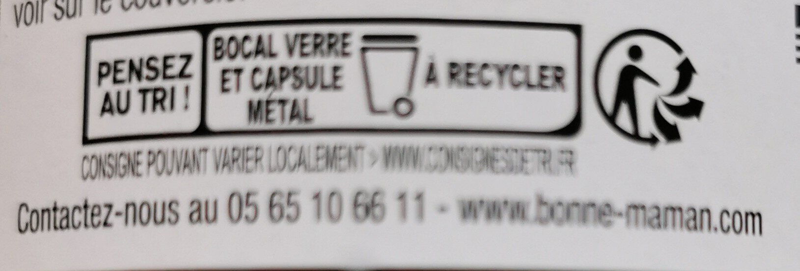 Pâte à tartiner noisettes et cacao - Recycling instructions and/or packaging information - fr