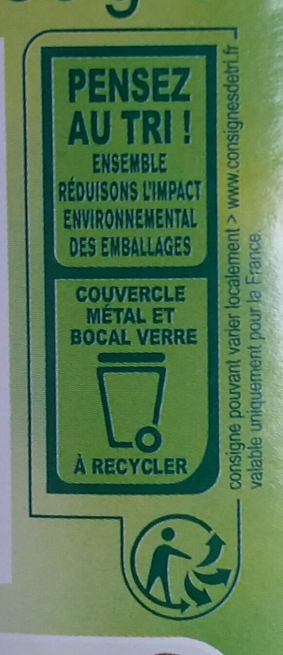 Compote Pomme Nature - Instruction de recyclage et/ou informations d'emballage