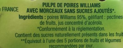 Poire williams morceaux - المكونات - fr