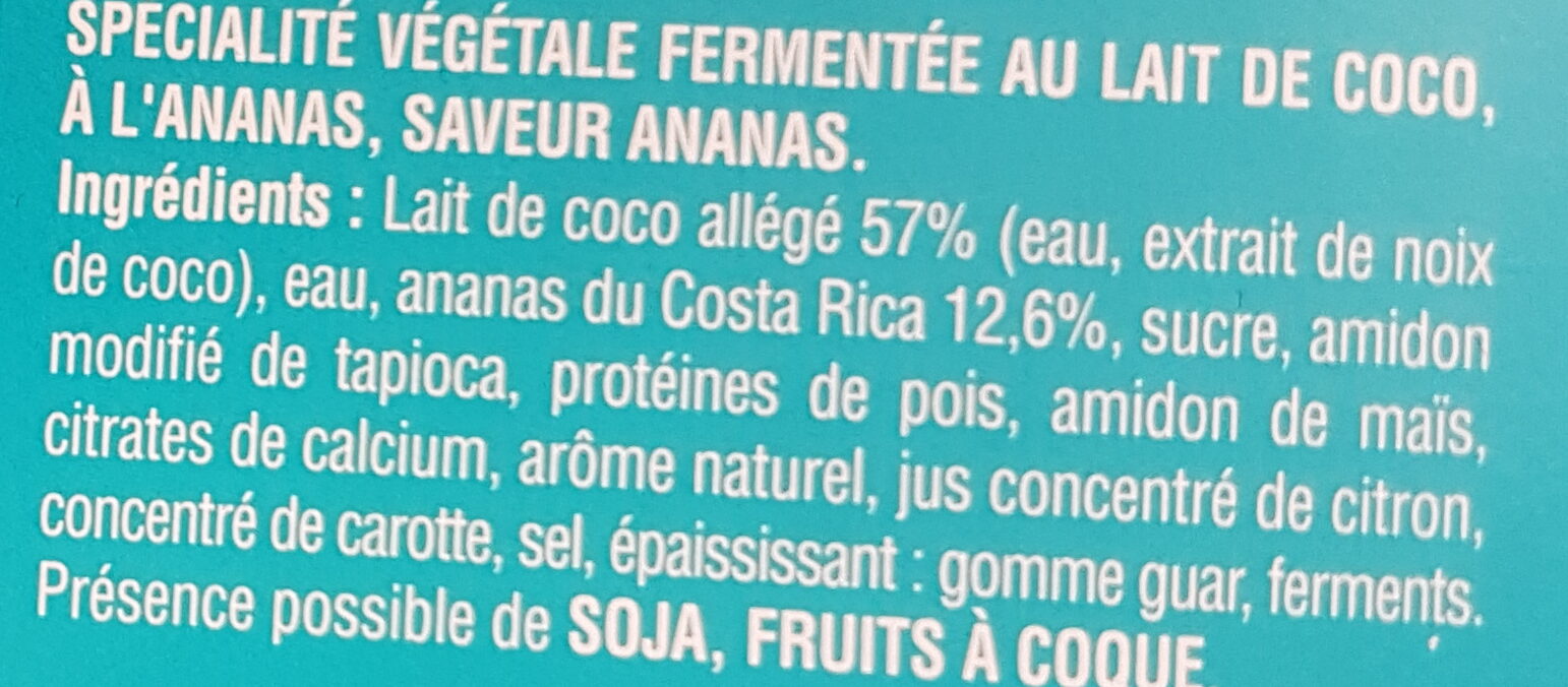 Gourmand & Végétal Ananas - Ingrediënten - fr
