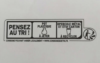 Ma semoule au lait - Instrucciones de reciclaje y/o información de embalaje - fr