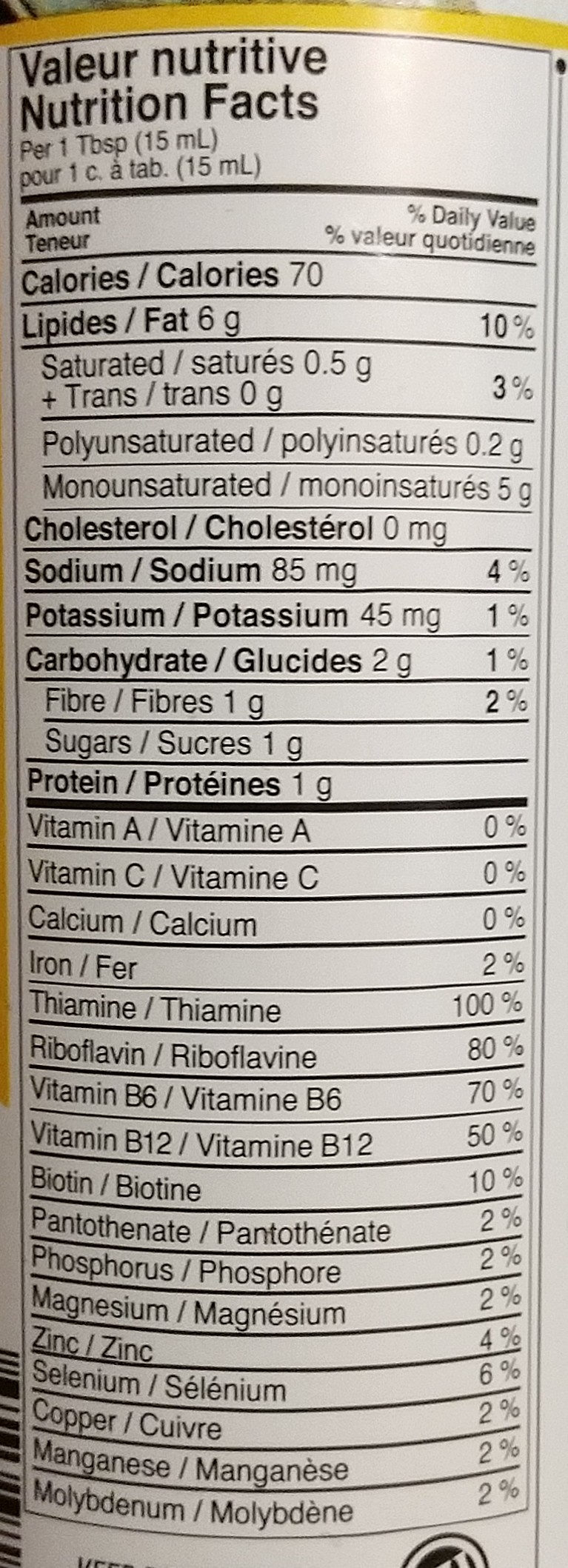 sauce dragon - Nutrition facts - fr