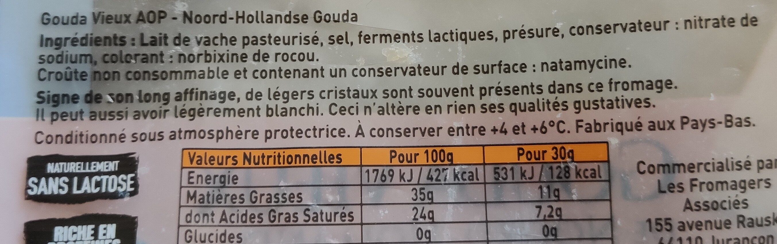 Gouda vieux - Ingredienser - fr