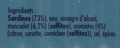 Sardines marinées au muscadet et aux aromates - Ingredients - fr