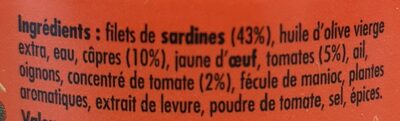 Sardinade aux tomates & câpres - Ingredients - fr
