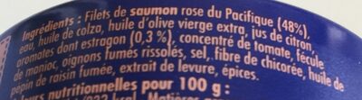 Crème de saumon rose du Pacifique à l'estragon - Ingredients - fr