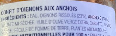 Confit d'oignons aux anchois - المكونات - fr