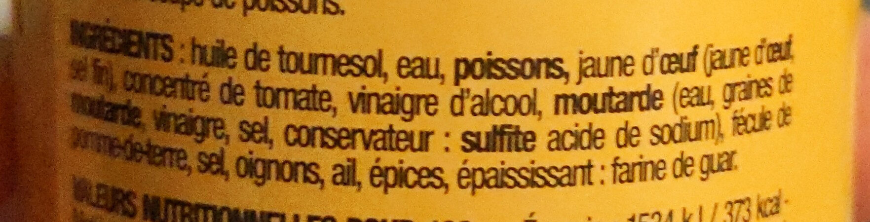sauce rouille - المكونات - fr