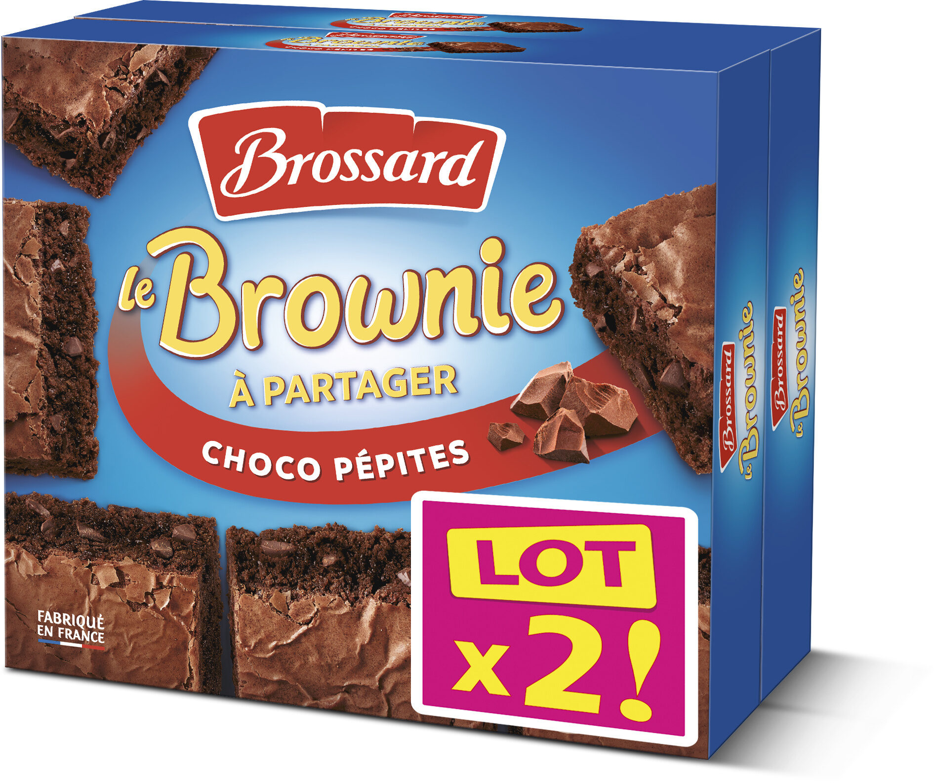 Brossard - lot 2 brownie chocolat pepites chocolat 285gr - Product - fr