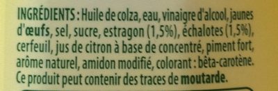 Béarnaise - Sauce à l'Estragon et aux échalotes - Zutaten - fr