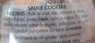 Sauce Cocktail - Ingredientes - fr
