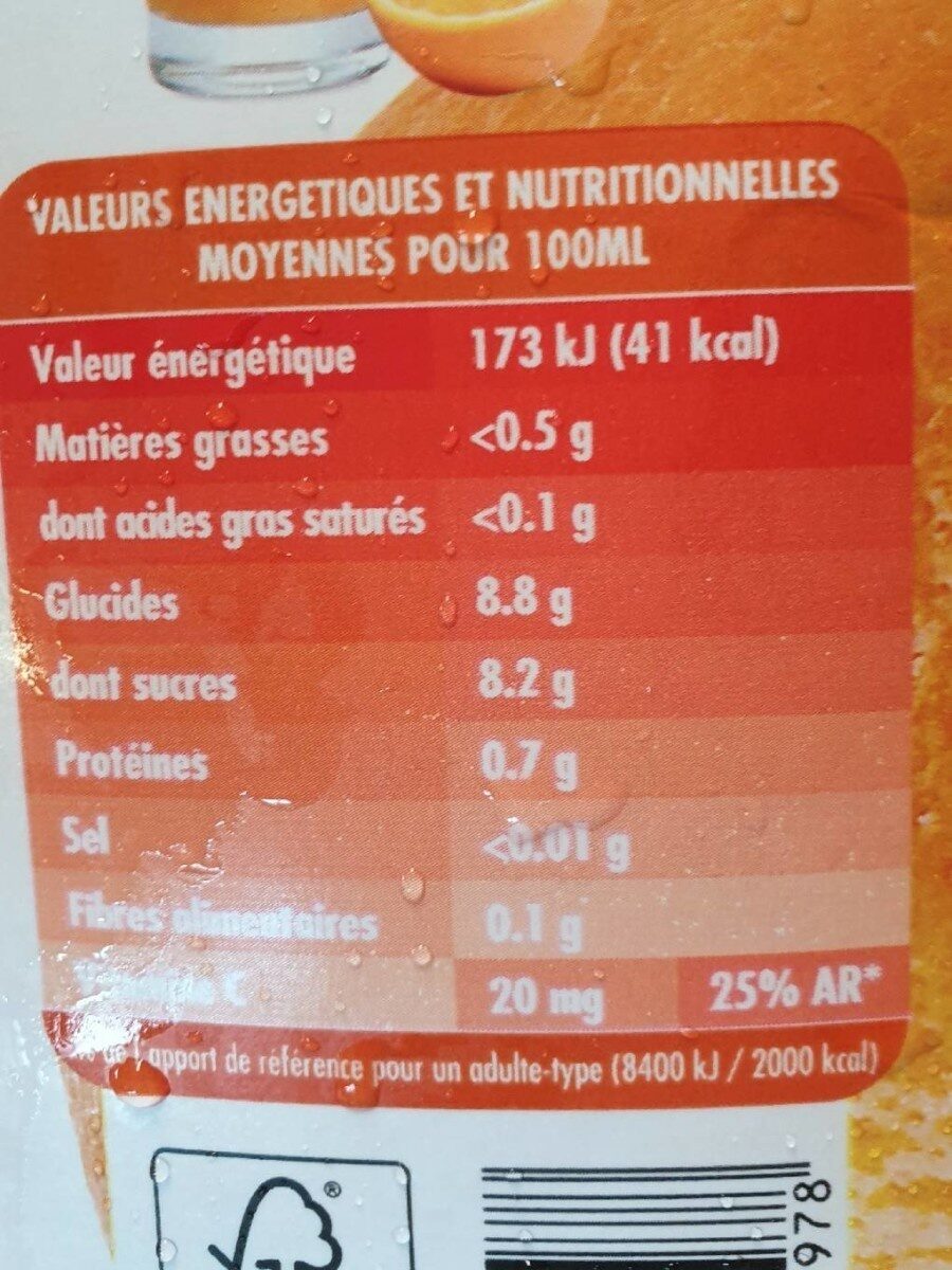 1.2.3 fruits jus d'orange - Informació nutricional - fr
