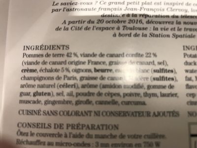 Le parmentier de canard - Ingredients - fr