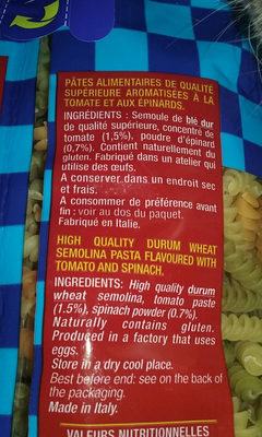 Torsettes tricolores - Nutrition facts - fr