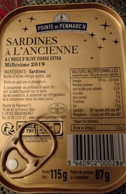 Sardines à l'ancienne - Produit