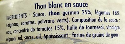 Thon Blanc Germon à la Catalane - Ingrédients