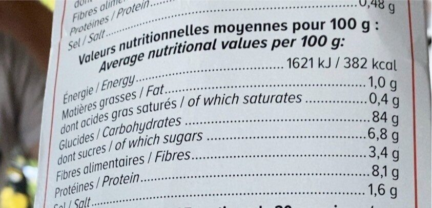 Pétales de maÏs nature - Nutrition facts - fr