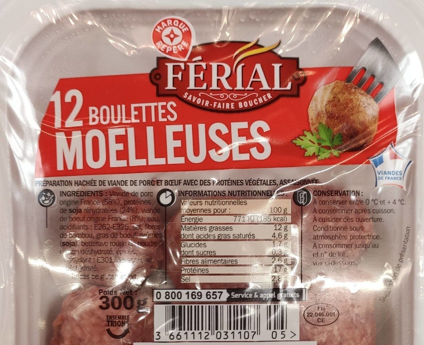 12 boulettes moelleuses - Produkt - fr