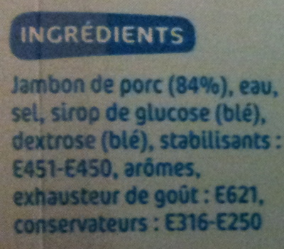 Allumettes de Jambon (2 barquettes) - Ingredients - fr