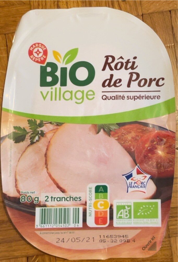 Rôti de Porc Cuit Bio (x 2 tranches) - Produit