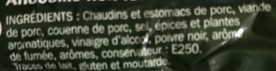 Andouille non fumée - Ingredients - fr