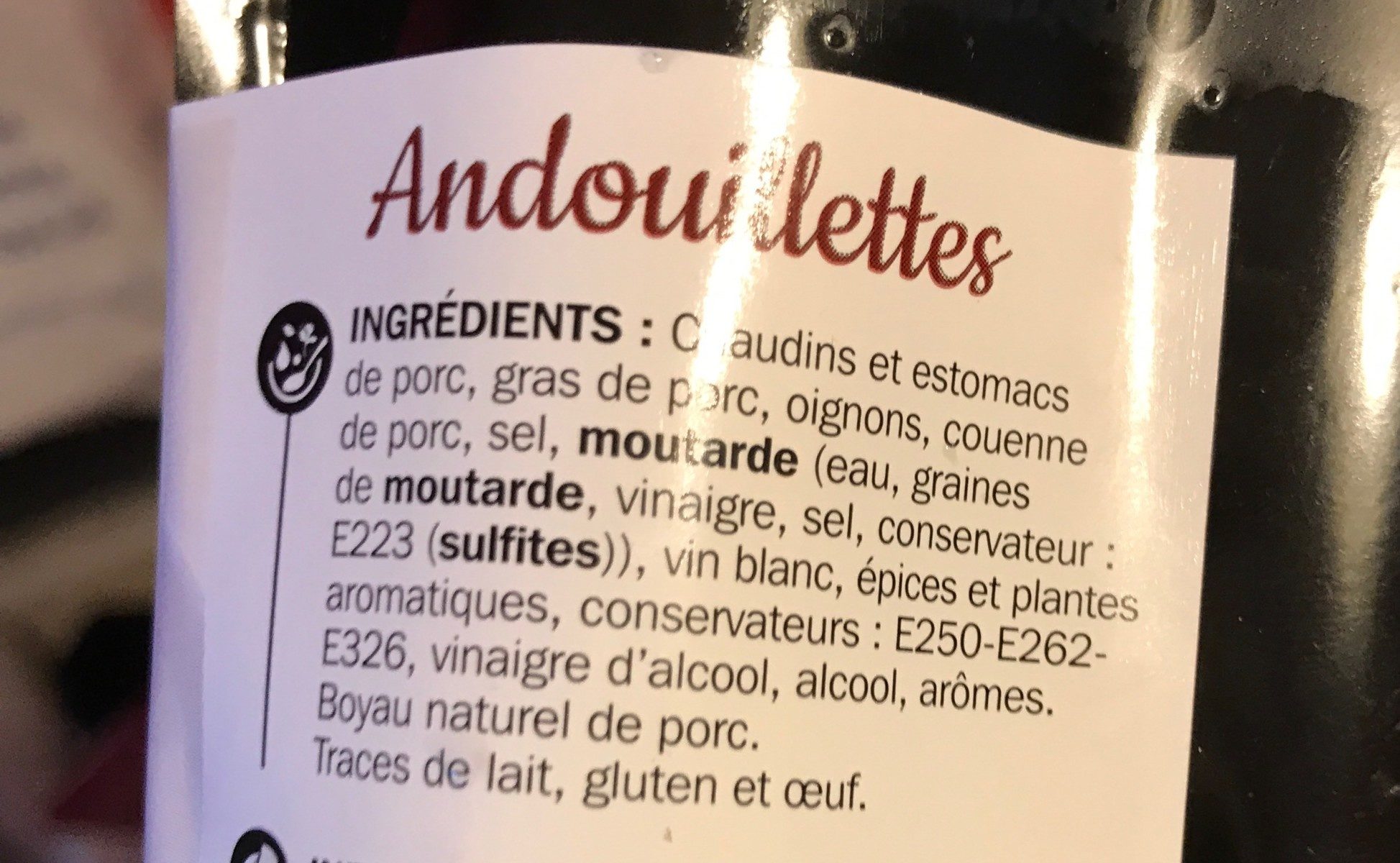 Andouillettes x 5 - Ingredients - fr