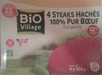 Steak haché bio x 4 - Product - fr